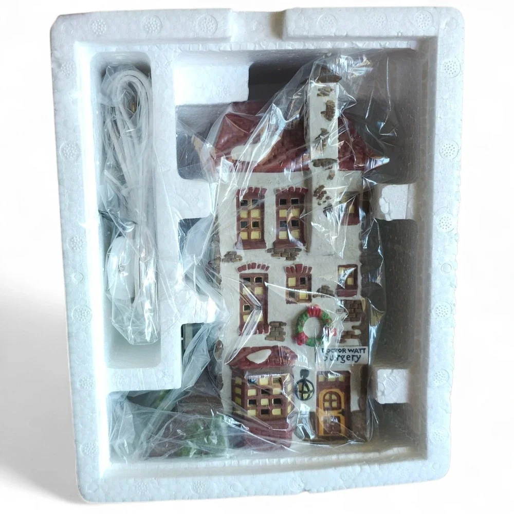 RARE Dept 56 Dickens Village CH Watt Physician 5568-9  House Boxed Lighted